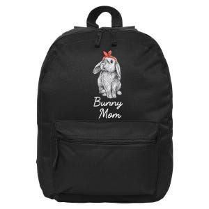 Lop Eared Bunny Rabbit Mom Drawing 16 in Basic Backpack