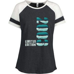 Limited Edition Birthday Made In 2003 Funny Gift Enza Ladies Jersey Colorblock Tee