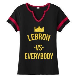 Lebron Vs Everybody LA Bron Basketball Ladies Halftime Notch Neck Tee