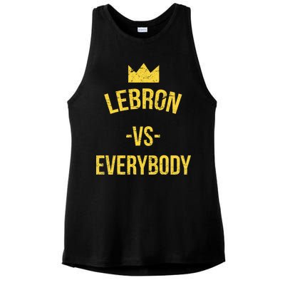 Lebron Vs Everybody LA Bron Basketball Ladies PosiCharge Tri-Blend Wicking Tank