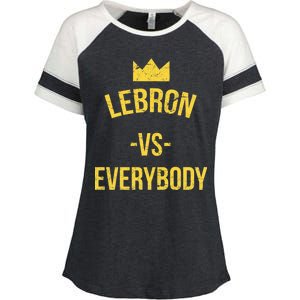 Lebron Vs Everybody LA Bron Basketball Enza Ladies Jersey Colorblock Tee