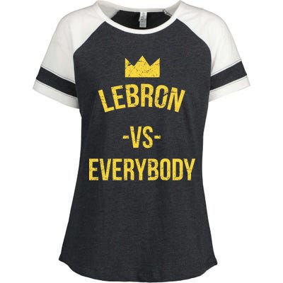 Lebron Vs Everybody LA Bron Basketball Enza Ladies Jersey Colorblock Tee