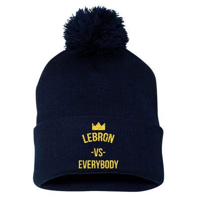 Lebron Vs Everybody LA Bron Basketball Pom Pom 12in Knit Beanie