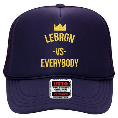 Lebron Vs Everybody LA Bron Basketball High Crown Mesh Back Trucker Hat