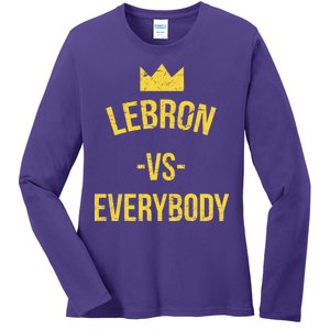 Lebron Vs Everybody LA Bron Basketball Ladies Long Sleeve Shirt