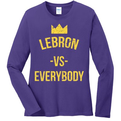 Lebron Vs Everybody LA Bron Basketball Ladies Long Sleeve Shirt