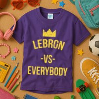 Lebron Vs Everybody LA Bron Basketball Kids T-Shirt