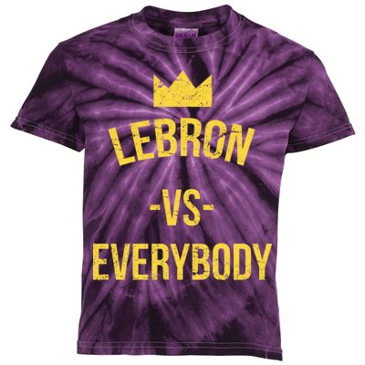 Lebron Vs Everybody LA Bron Basketball Kids Tie-Dye T-Shirt