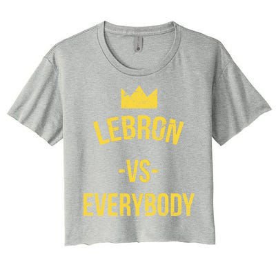 Lebron Vs Everybody LA Bron Basketball Women's Crop Top Tee