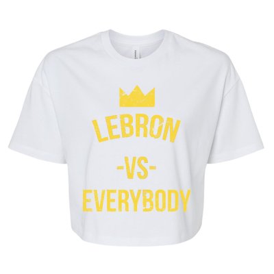 Lebron Vs Everybody LA Bron Basketball Bella+Canvas Jersey Crop Tee