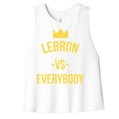 Lebron Vs Everybody LA Bron Basketball Women's Racerback Cropped Tank