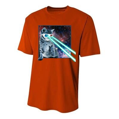 Laser Eye Cat 3d Glasses Kitty Galaxy Space Xmas Gift Cute Gift Performance Sprint T-Shirt