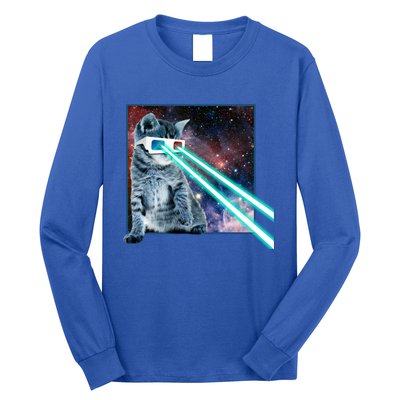 Laser Eye Cat 3d Glasses Kitty Galaxy Space Xmas Gift Cute Gift Long Sleeve Shirt