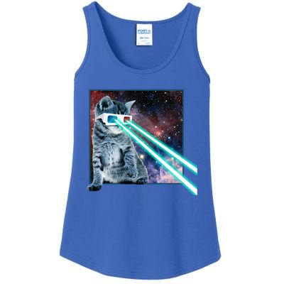 Laser Eye Cat 3d Glasses Kitty Galaxy Space Xmas Gift Cute Gift Ladies Essential Tank