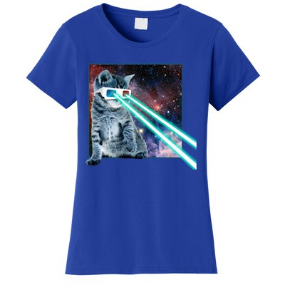 Laser Eye Cat 3d Glasses Kitty Galaxy Space Xmas Gift Cute Gift Women's T-Shirt