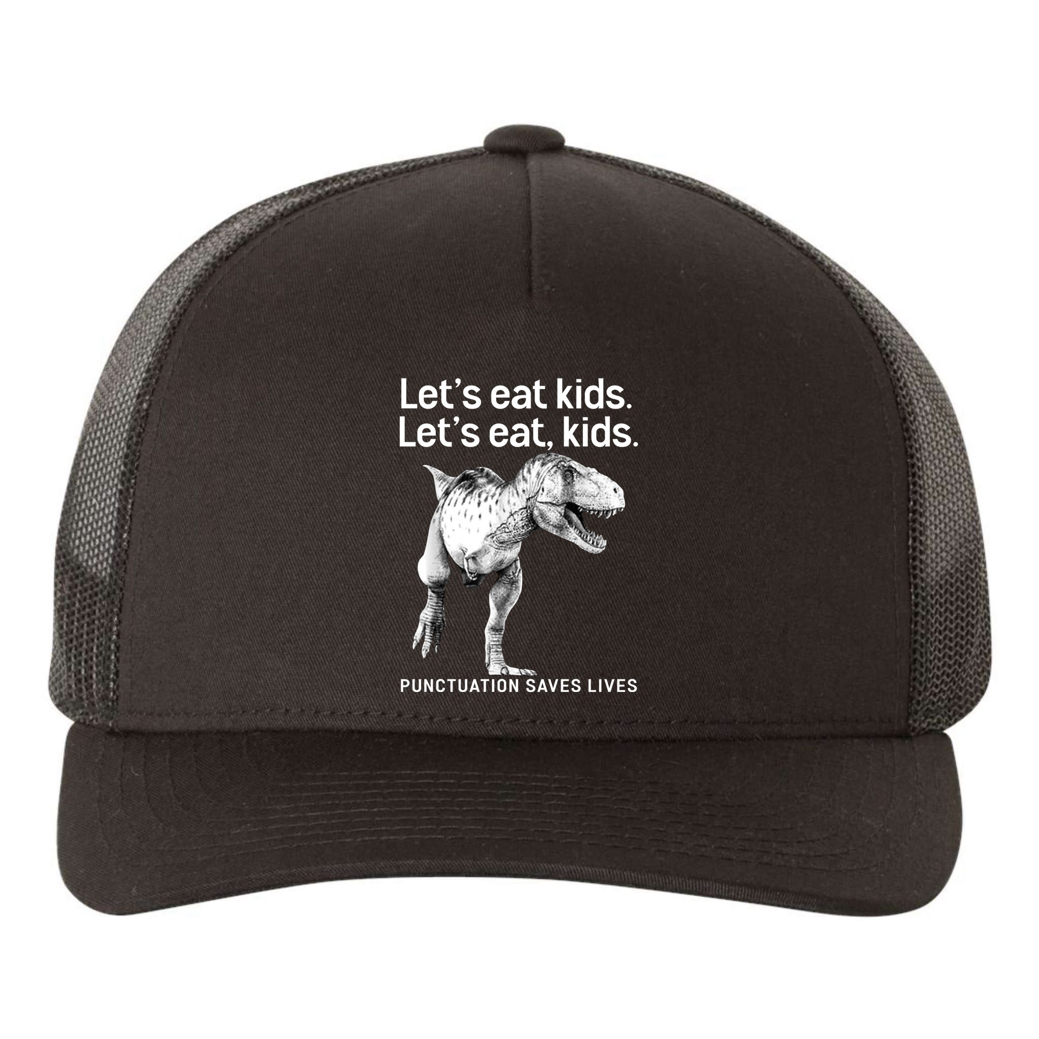 LetS Eat Children T Rex Funny Yupoong Adult 5-Panel Trucker Hat