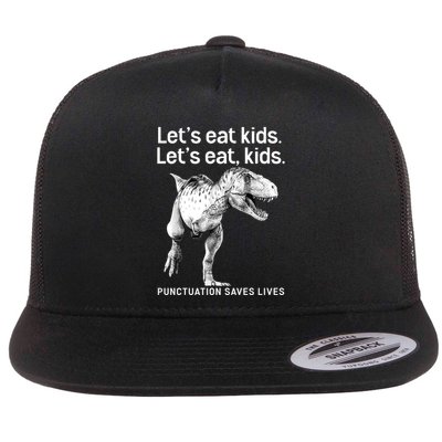 LetS Eat Children T Rex Funny Flatbill Hat