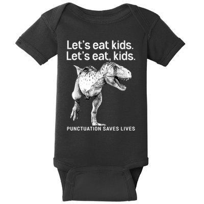 LetS Eat Children T Rex Funny Baby Bodysuit