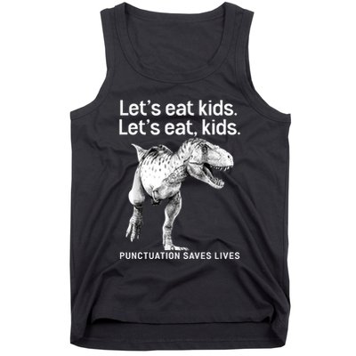 LetS Eat Children T Rex Funny Tank Top
