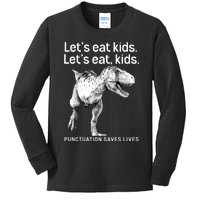 LetS Eat Children T Rex Funny Kids Long Sleeve Shirt