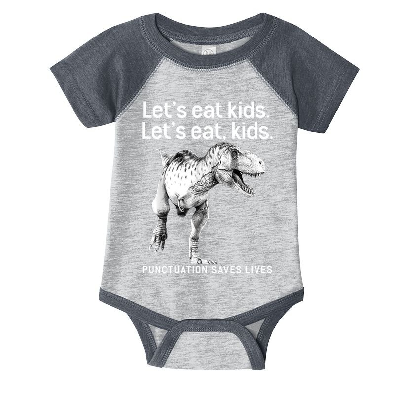 LetS Eat Children T Rex Funny Infant Baby Jersey Bodysuit