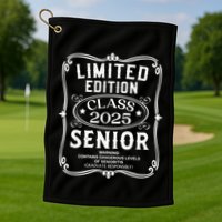 Limited Edition Class Of 2025 Senior 2025 Back To School Golf Towel