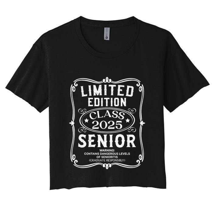 Limited Edition Class Of 2025 Senior 2025 Back To School Women's Crop Top Tee