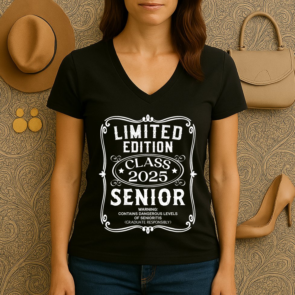 Limited Edition Class Of 2025 Senior 2025 Back To School Women's V-Neck T-Shirt