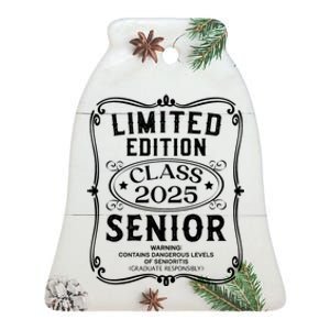 Limited Edition Class Of 2025 Senior 2025 Back To School Ceramic Bell Ornament