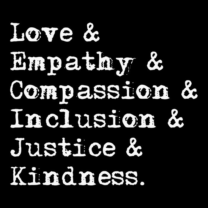 Love Empathy Compassion Inclusion Justice Kindness Sustainable Bucket Hat