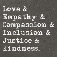 Love Empathy Compassion Inclusion Justice Kindness Cotton Canvas Backpack