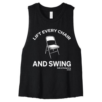 Lift Every Chair And Swing Women's Racerback Cropped Tank