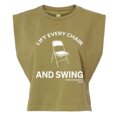 Lift Every Chair And Swing Garment-Dyed Women's Muscle Tee