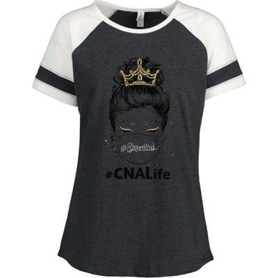 Leopard Essential CNA Life Wear Mask Nurses Day Enza Ladies Jersey Colorblock Tee