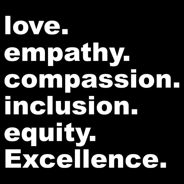 Love Empathy Compassion Inclusion Equity Excellence Cooling Performance Crew T-Shirt