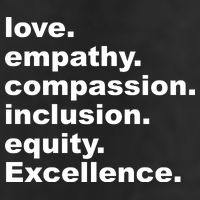 Love Empathy Compassion Inclusion Equity Excellence Adult Drive Performance Visor