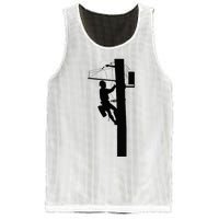 Lineman Electric Cable Lineman Gift Mesh Reversible Basketball Jersey Tank