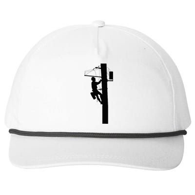 Lineman Electric Cable Lineman Gift Snapback Five-Panel Rope Hat