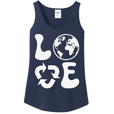 Love Earth Day Recycle Ladies Essential Tank