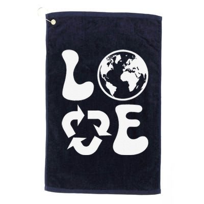 Love Earth Day Recycle Platinum Collection Golf Towel