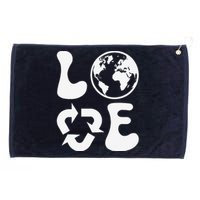 Love Earth Day Recycle Grommeted Golf Towel