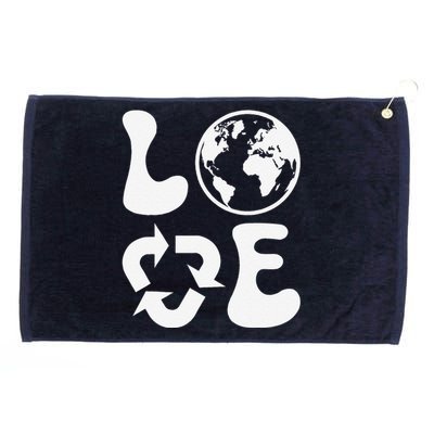 Love Earth Day Recycle Grommeted Golf Towel