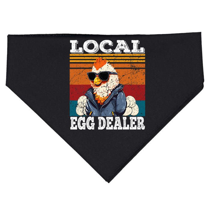 Local Egg Dealer Funny Egg Peddler Chicken Egg Farmer USA-Made Doggie Bandana