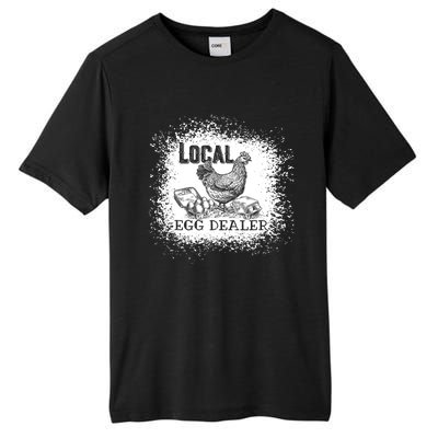 Local Egg Dealer Funny Bleached Chicken Lover Farm Farmer Tall Fusion ChromaSoft Performance T-Shirt