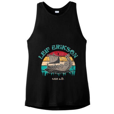 Leif Erikson Day Design For Norseman Ladies PosiCharge Tri-Blend Wicking Tank