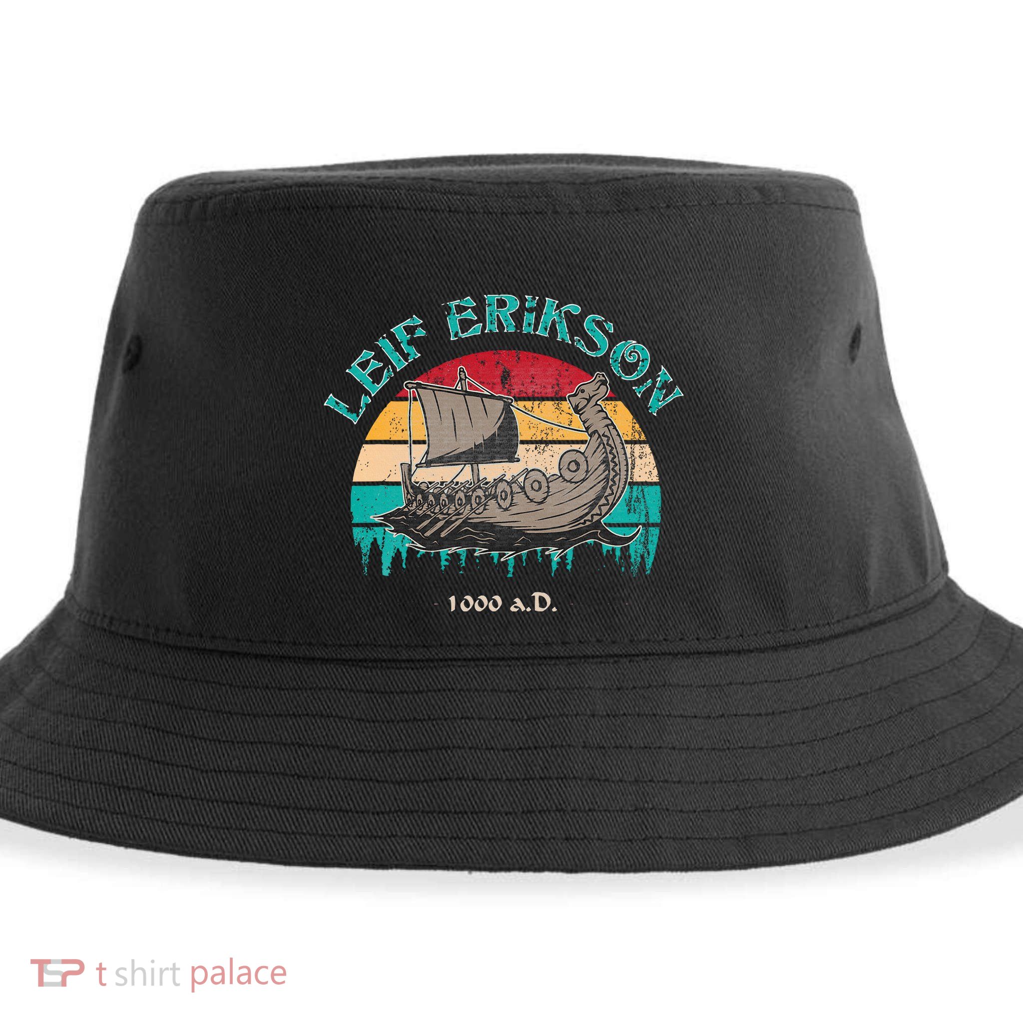 Leif Erikson Day Design For Norseman Sustainable Bucket Hat