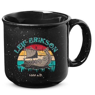 Leif Erikson Day Design For Norseman 15oz Campfire Ceramic Mug