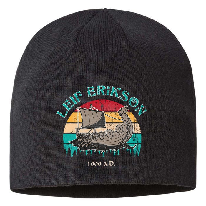 Leif Erikson Day Design For Norseman Sustainable Beanie