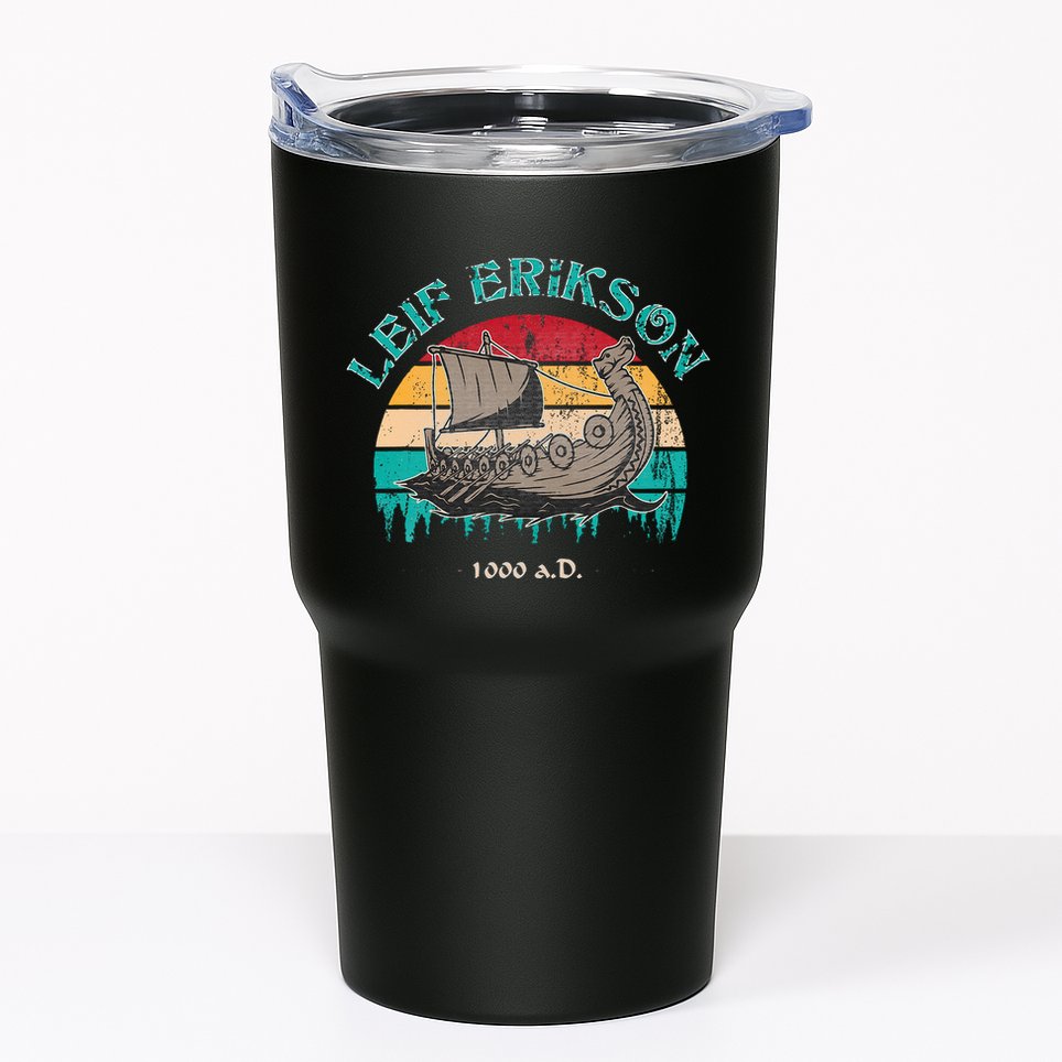 Leif Erikson Day Design For Norseman Tumbler