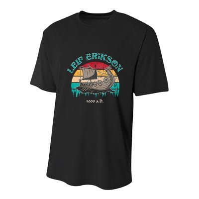 Leif Erikson Day Design For Norseman Youth Performance Sprint T-Shirt